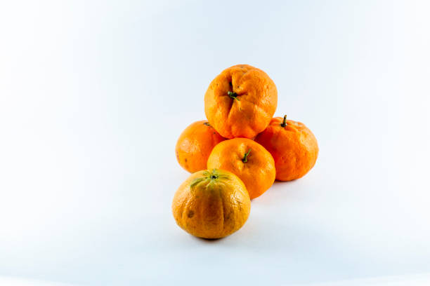Mandarin, tangerine, isolated on white background