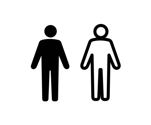 Man icon. Pictogram of a human, a stylized image. Isolated vector illustration on a white background. anonymous person icon stock illustrations