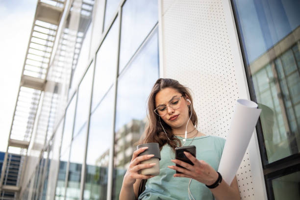 istock A female student in front of the university building 1414670644
