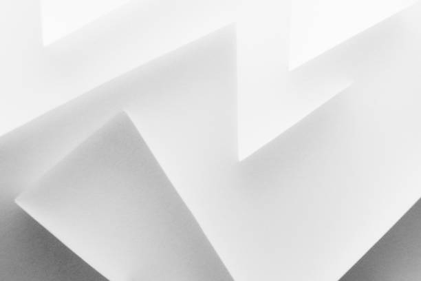 istock Abstract shapes made paper, white background 1414677153