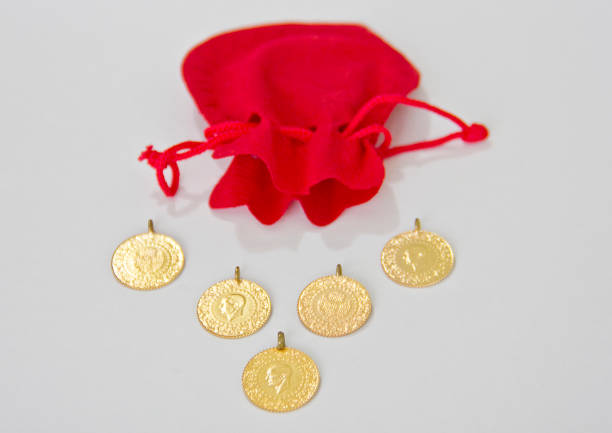 istock Turkish traditional gold coins 1414682414