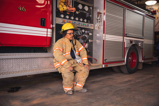 istock Firefighter Portrait in Fire Station 1414689069