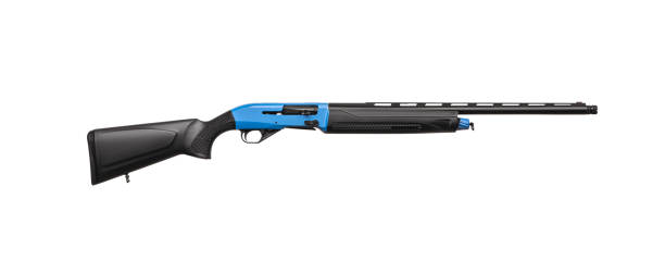 istock Modern semi-automatic shotgun. Weapons for sports and hunting. Black blue weapon isolate on white background. 1414692031