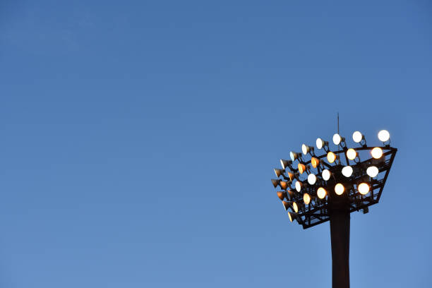 istock Light pole of sport ground 1414694738