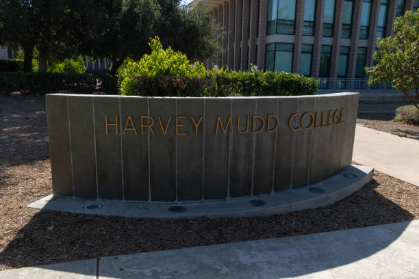 Harvey Mudd College Claremont, CA - August 13 2022: Entrance sign to Harvey Mudd College claremont california photos stock pictures, royalty-free photos & images
