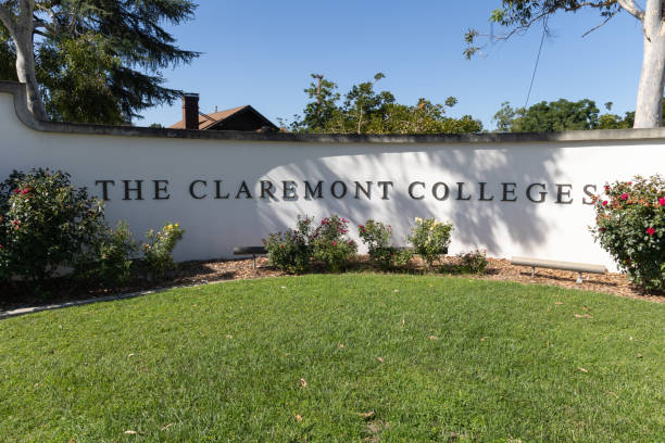 Claremont Colleges Claremont, CA - August 13 2022: Entrance sign at the Claremont Colleges claremont california photos stock pictures, royalty-free photos & images