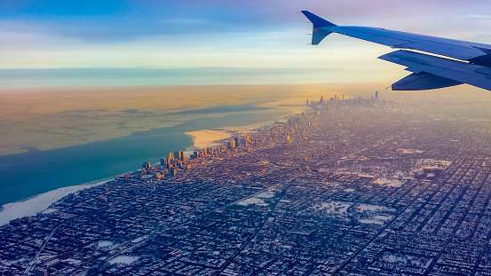 View from an Airplane, Flight from Vancouver, Canada to Chicago, Illinois