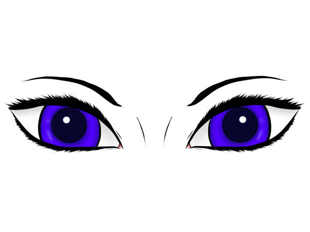 illustrazioni stock, clip art, cartoni animati e icone di tendenza di occhi azzurri - human eye cartoon looking blue eyes