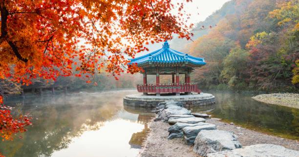 istock Autumn leaves at Uhwajeong. 1414709936