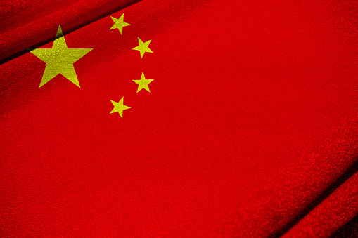 Flag of China waving background