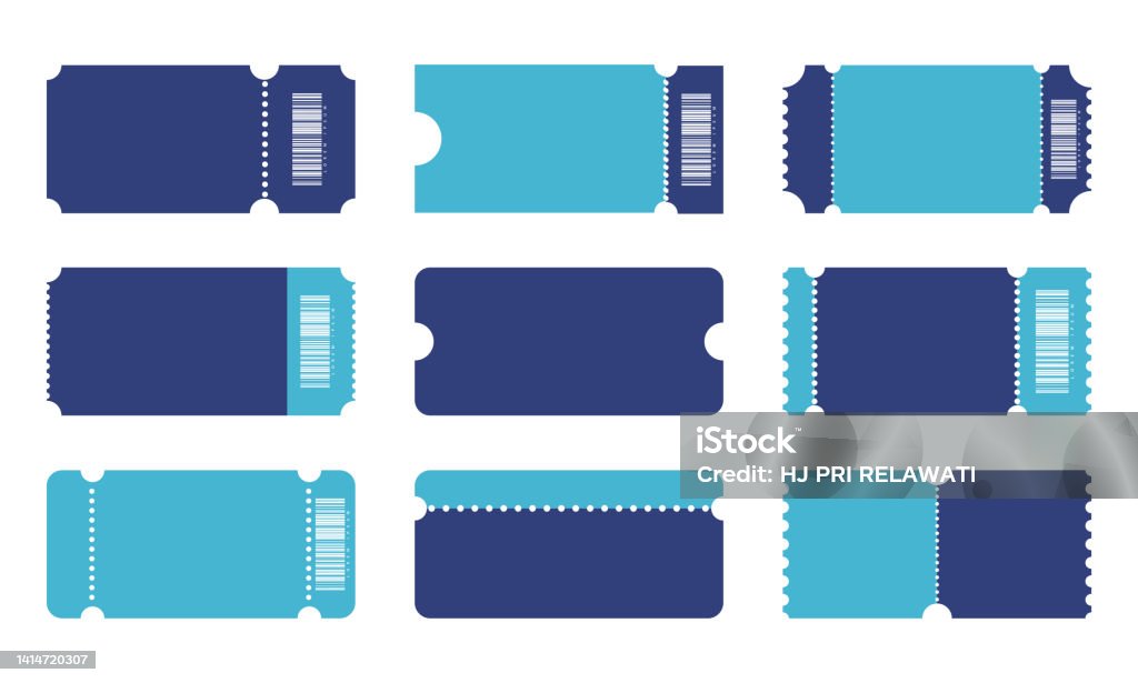 Ticket Incompleto Various Blank Tickets A Vector Set Stock Illustration - Download Image ...