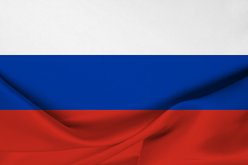 Flag of Russia waving background