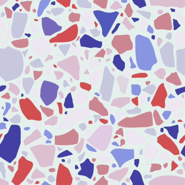 istock Terrazzo flooring wallpaper. Seamless texture of a colored stone. Pattern of small pieces of rock, cobblestone. Vector illustration background 1414728966