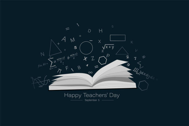 world teacher's day lettering. greeting card. teachers day poster. - öğretmenler günü stock illustrations