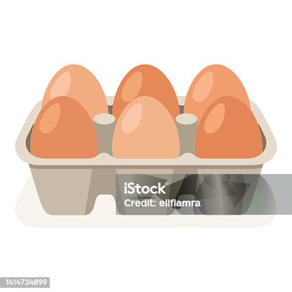 istock Egg Box With Six Eggs 1414734899
