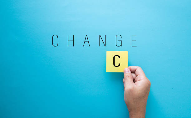 istock Hand changing the word Change into Chance. 1414740201