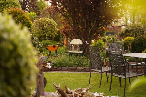 istock Sunny decorative flowering garden summer 1414740422