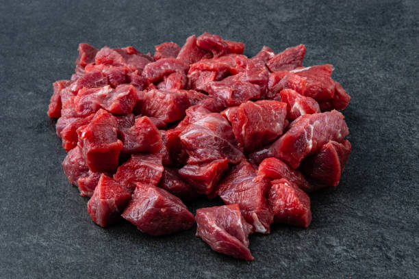 istock Raw beef meat on stone cutting board 1414741592