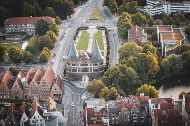 Luebeck Holsten Gate from above