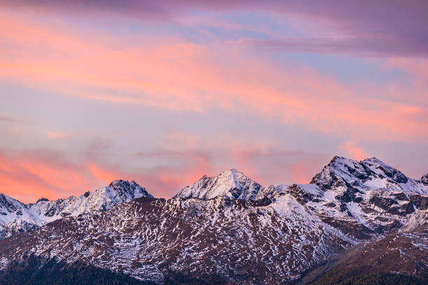 istock Scenic mountain landscape view at the golden hour 1414752419