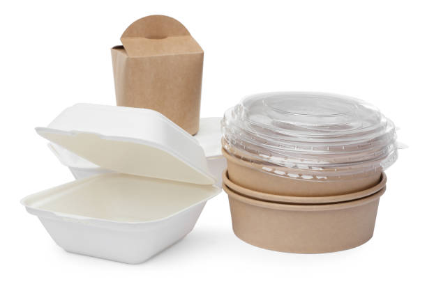 istock Set of different containers for food on white background 1414762675