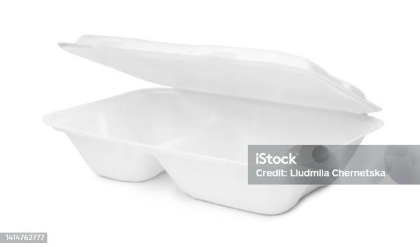 Empty Divided Box Empty Divided Container For Food Isolated On White Stock Photo ...