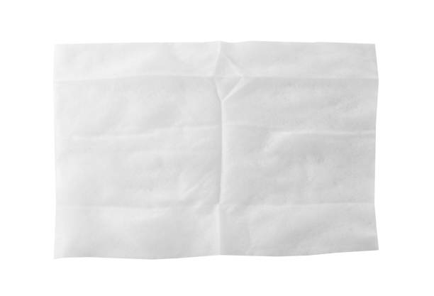 istock One wet wipe isolated on white, top view 1414763566