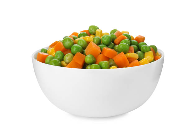istock Mix of fresh vegetables in bowl on white background 1414763579
