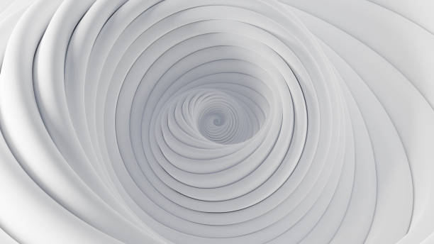 istock Abstract template of white circular waves 1414763679