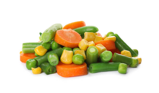 istock Mix of fresh vegetables on white background 1414763849
