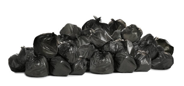 istock Big heap of trash bags with garbage on white background 1414764200
