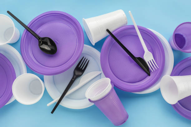 istock A set of disposable plastic utensils. 1414765089