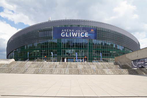 Gliwice, Poland - August 2, 2022: Arena Gliwice, modern indoor multi-purpose hall, sports and entertainment venue.