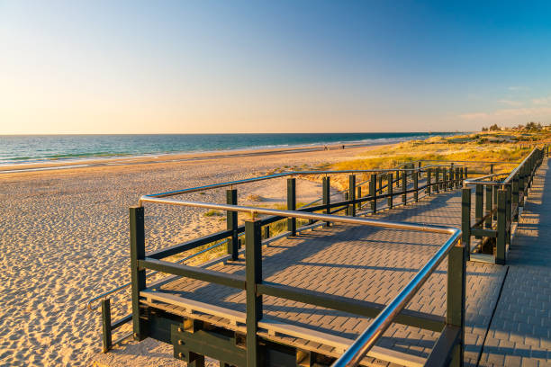 Seacliff beach new esplanade at sunset