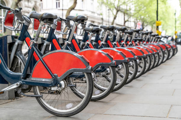 istock Row of bikes, London 1414769835