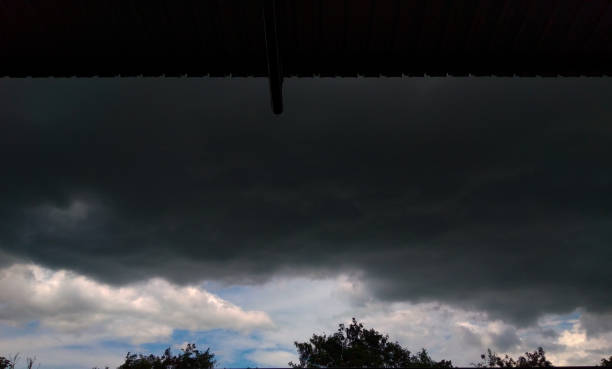 istock Black rain clouds are drifting in the wind. Concept, weather forecast, storm. Feel awesome and dangerous. 1414772968