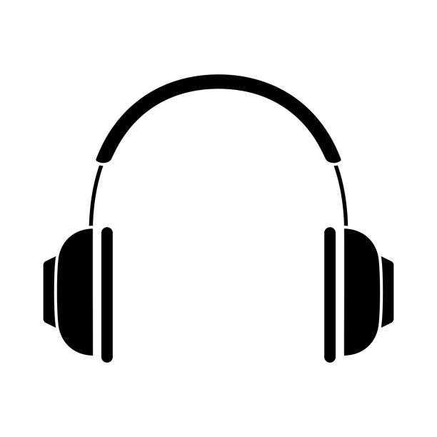 Headphones icon Headphones icon. Earphone symbol. Vector illustration isolated on white. headphones stock illustrations