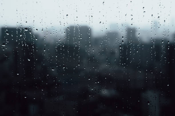 istock Dark urban landscape with rain 1414779475