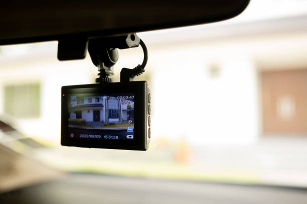 istock Car video recorder, cctv, safety first 1414780530