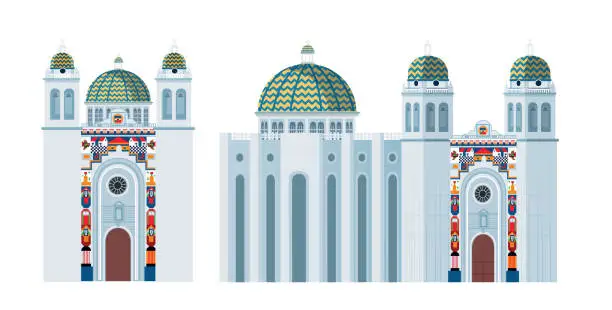 Vector illustration of San Salvador Cathedral