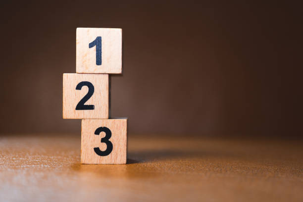 istock Wooden block number on sunlight 1414795840
