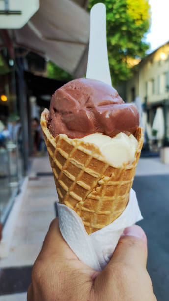 istock close-up of an artisanal ice cream cone 1414796099