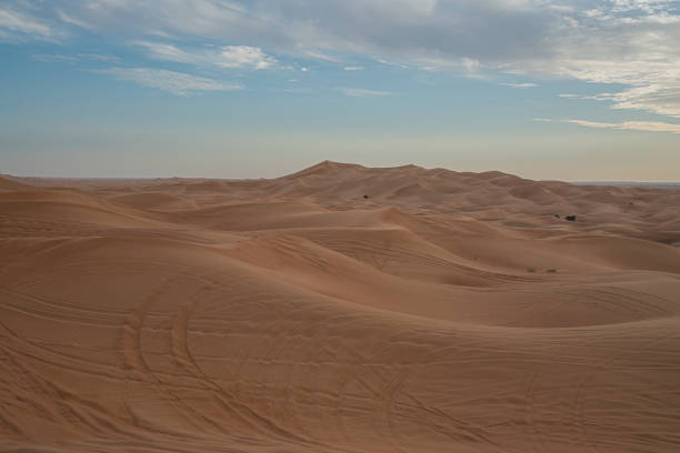 istock Dubai desert on sunset, united arab emirates, UAE. 1414797634