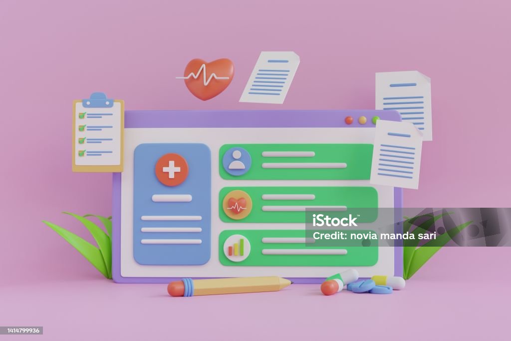 Doctos Checklist 3d Render Doctors Paper Form Diagnosis Medical List With ...