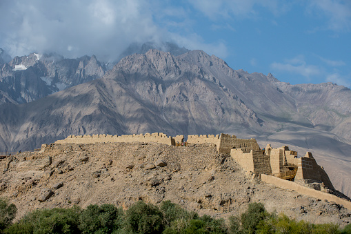 The Rock Citadel above the hill in Taxkorgan, Pamir, Xinjiang, China