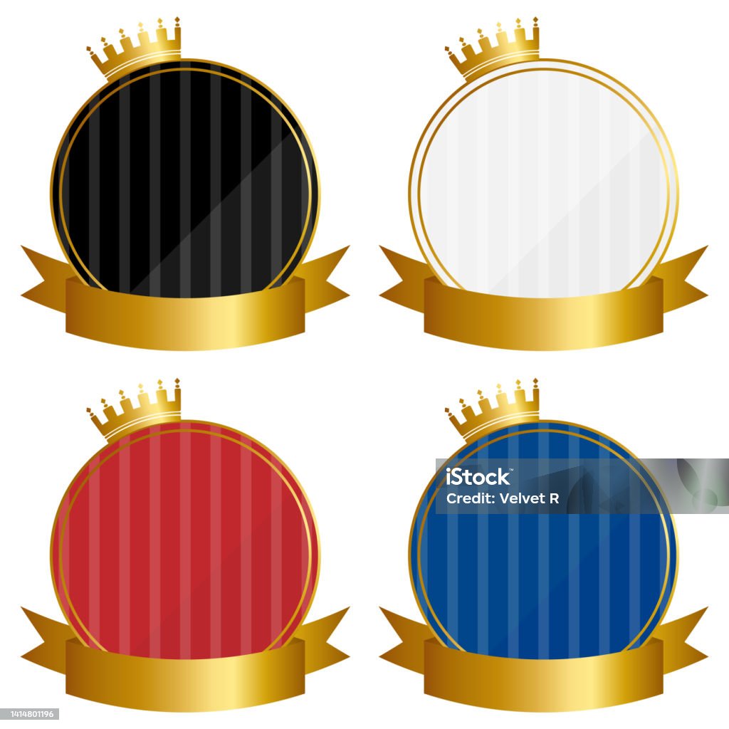 Emblem Set Luxury Emblem Set Stock Illustration - Download Image Now - Art, Award ...