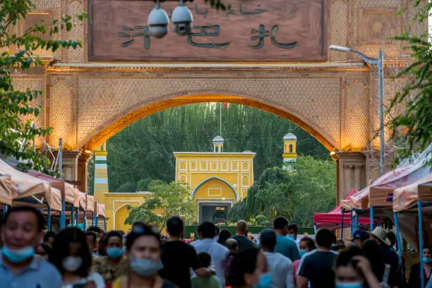 The night bazaar of Kashgar, Xinjiang province, China