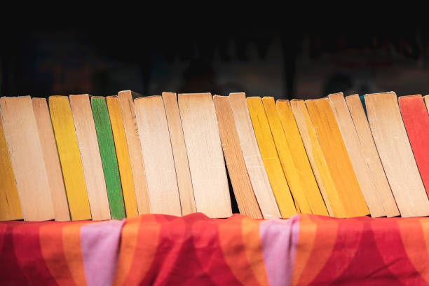 istock Used second hand paperback books being sold 1414804460
