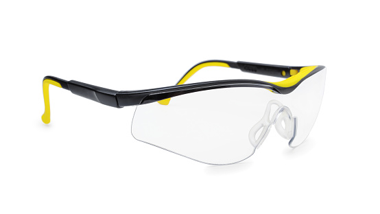 Sports eye glasses isolated on white.