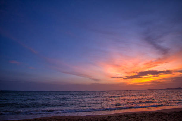 istock A beautiful sunset and sea sand beach. 1414818903